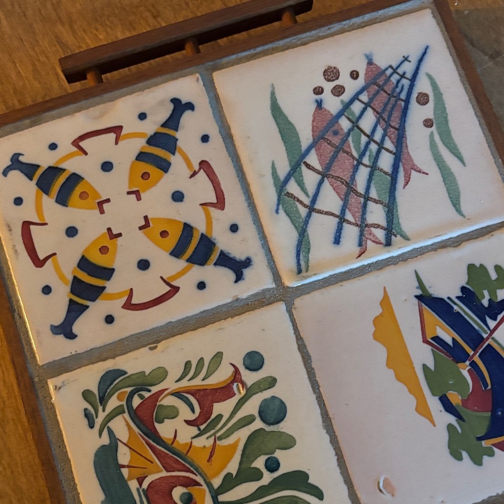 Colorful Ceramic Tile Trivet - Picture 3 of 4
